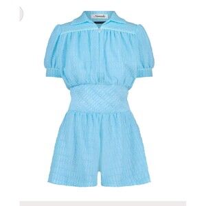 NAMADA The Gigi Playsuit Sz S Golf Doll Baby Blue Shorts / Dress $320 Retail